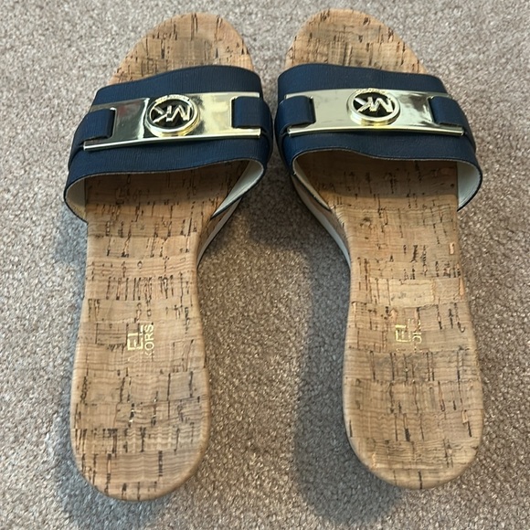 MICHAEL Michael Kors Navy Warren Platform Wedge Sandals, Size 7.5 - Picture 6 of 10